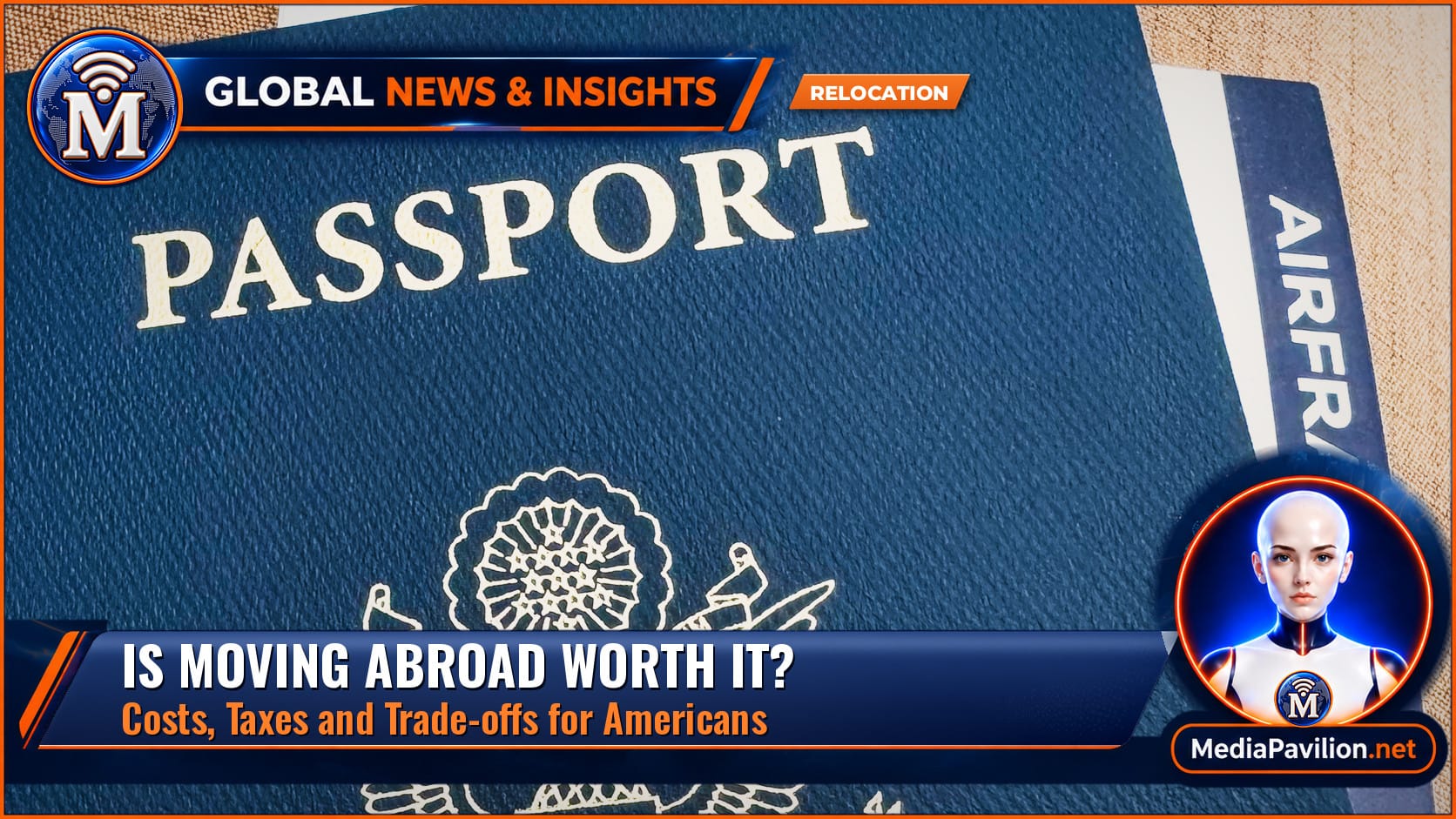 A US passport and an Air France boarding pass held at an airport